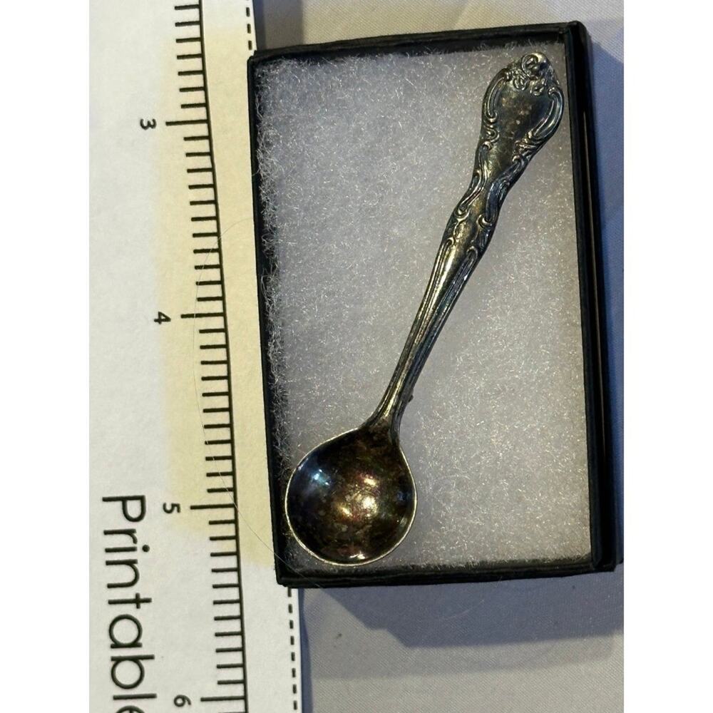 Sterling silver spoon brooch‎
